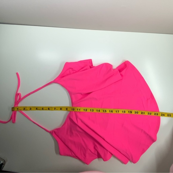 NWOT | Susana Monaco | Ruffle Halter Crop Top | Pink | Small - Picture 9 of 10